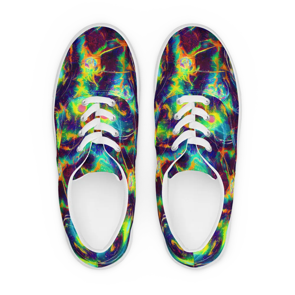 The Neon Paradox on Men's Lace-Up Canvas Shoes — Front