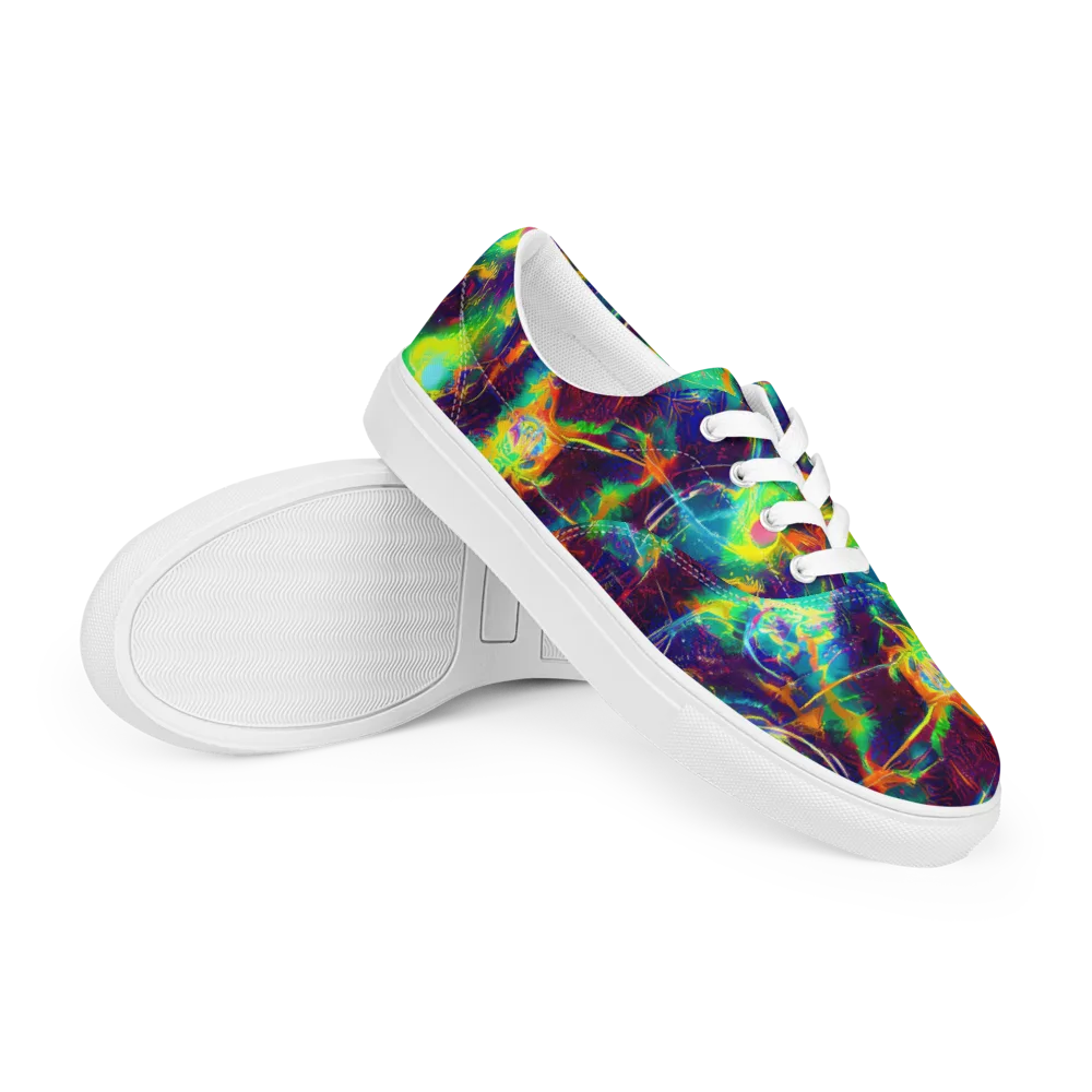 The Neon Paradox on Men's Lace-Up Canvas Shoes — Right Front