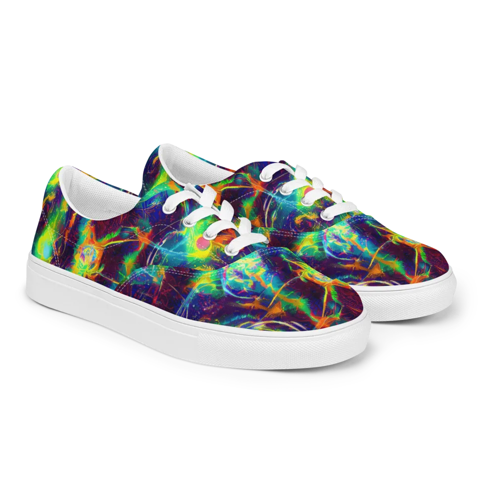 The Neon Paradox on Men's Lace-Up Canvas Shoes — Right Front