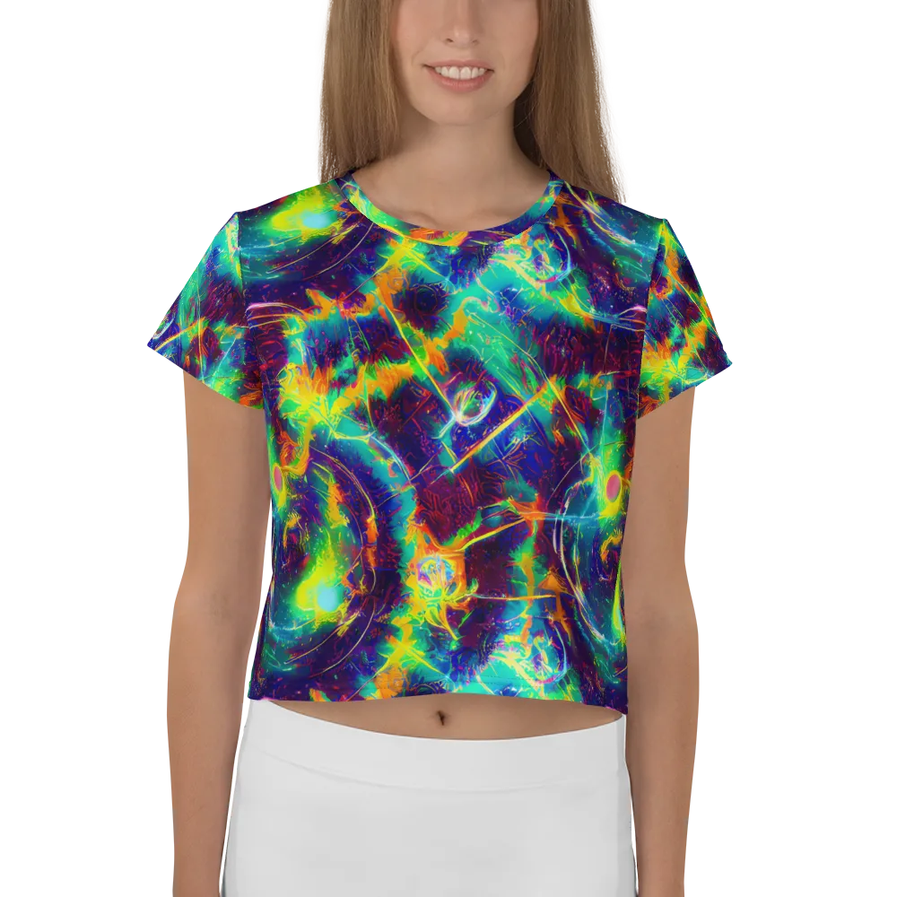 The Neon Paradox on Crop Tee — Front