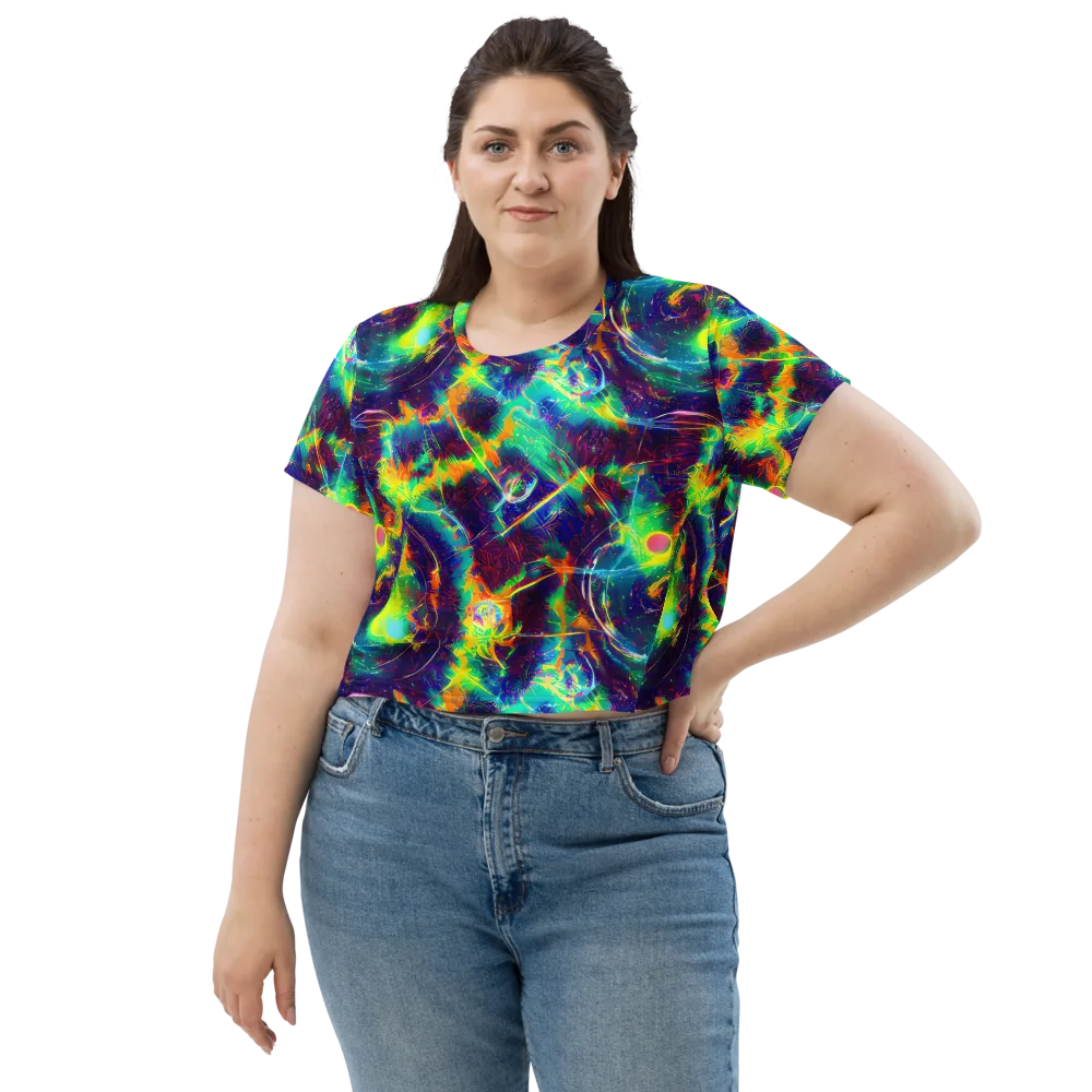 The Neon Paradox on Crop Tee — Front