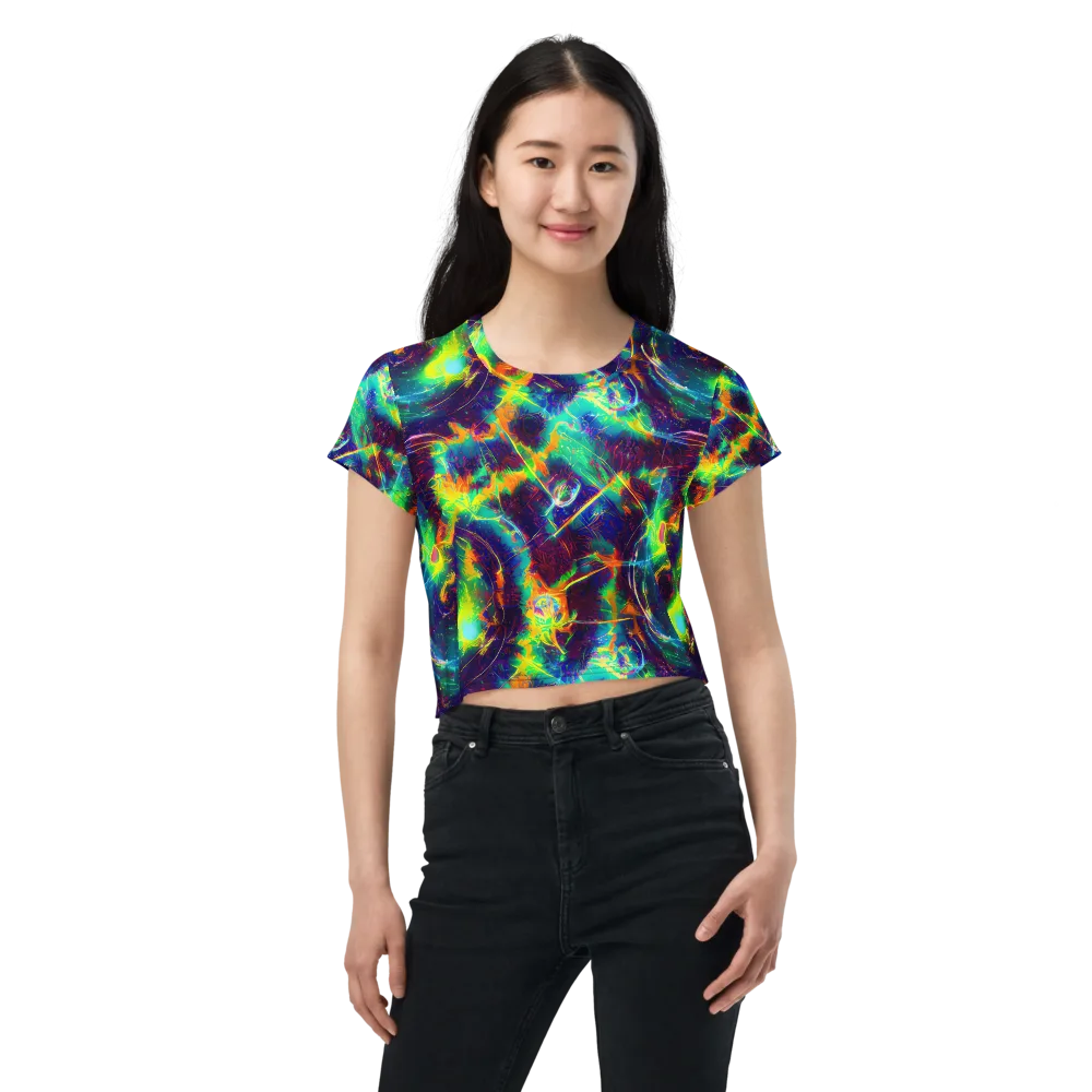 The Neon Paradox on Crop Tee — Front