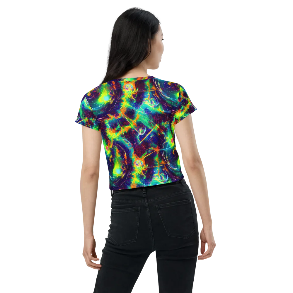 The Neon Paradox on Crop Tee — Back