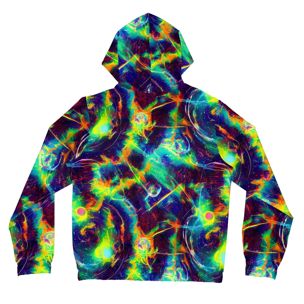 The Neon Paradox on Women's Full-Zip Hoodie — Back