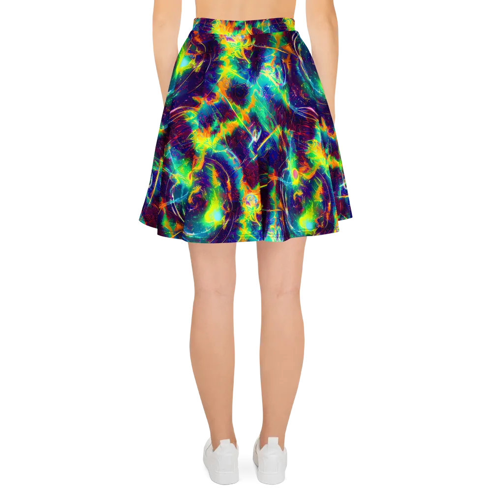 The Neon Paradox on Skater Skirt — Back