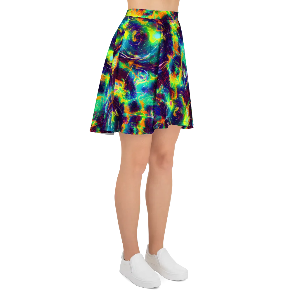 The Neon Paradox on Skater Skirt — Right