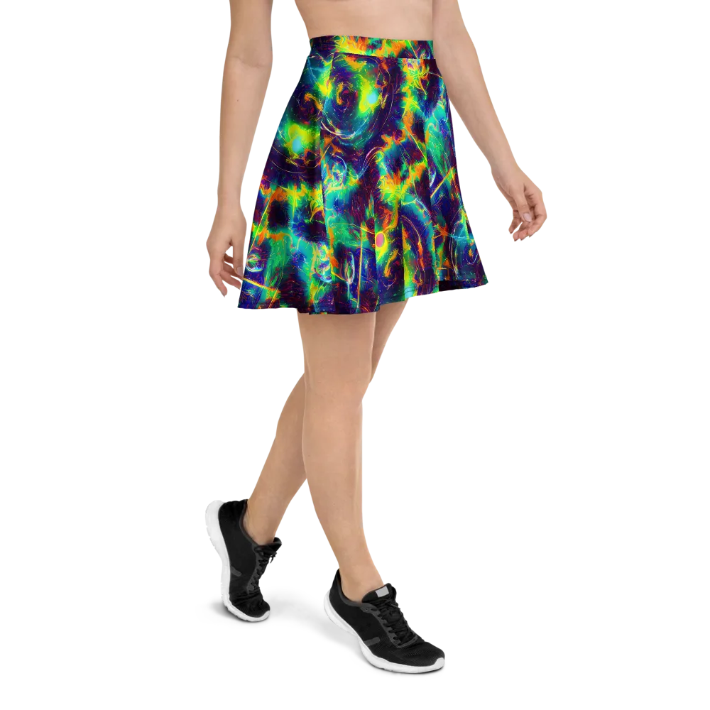 The Neon Paradox on Skater Skirt — Right