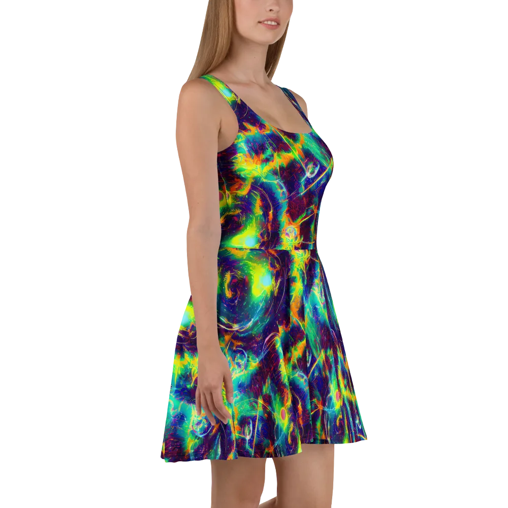 The Neon Paradox on Skater Dress — Right