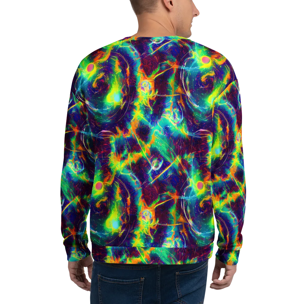 The Neon Paradox on Sweatshirt — Back