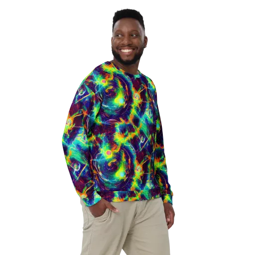 The Neon Paradox on a Sweatshirt
