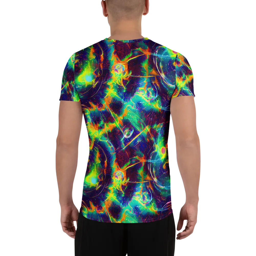The Neon Paradox on Men's Athletic T-Shirt — Back