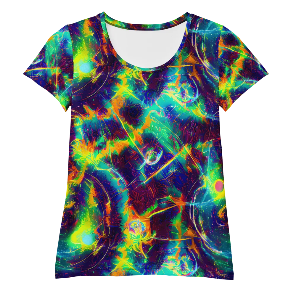 The Neon Paradox on Women's Athletic T-Shirt — Front