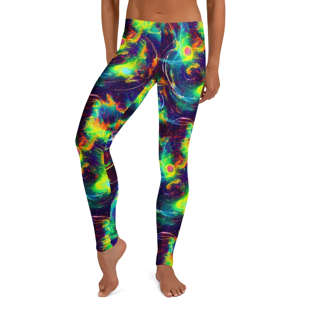 The Neon Paradox on Leggings — Front