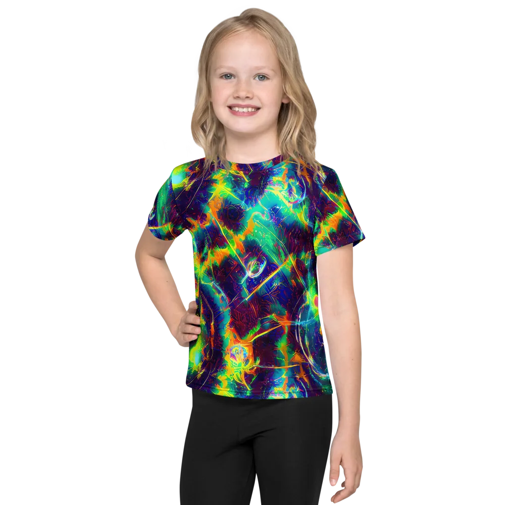 The Neon Paradox on Kids Crew Neck T-Shirt — Front