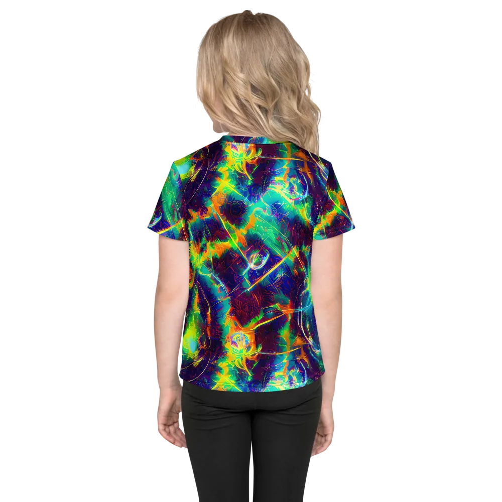 The Neon Paradox on Kids Crew Neck T-Shirt — Back