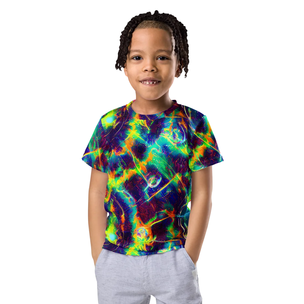 The Neon Paradox on Kids Crew Neck T-Shirt — Front