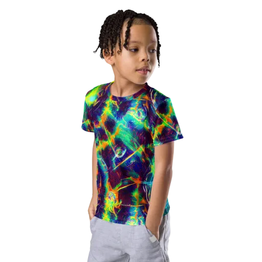 The Neon Paradox on a Kids Crew Neck T-Shirt