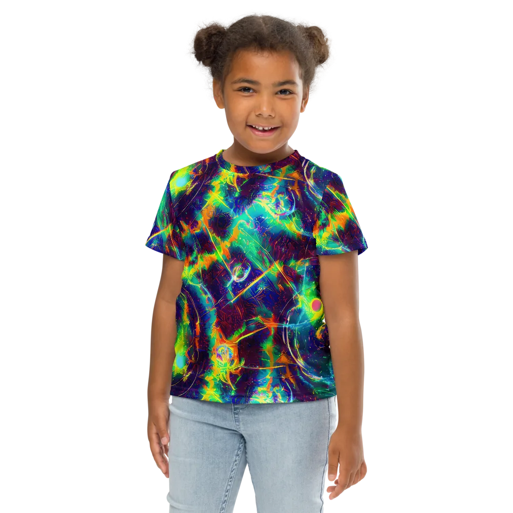 The Neon Paradox on Kids Crew Neck T-Shirt — Front