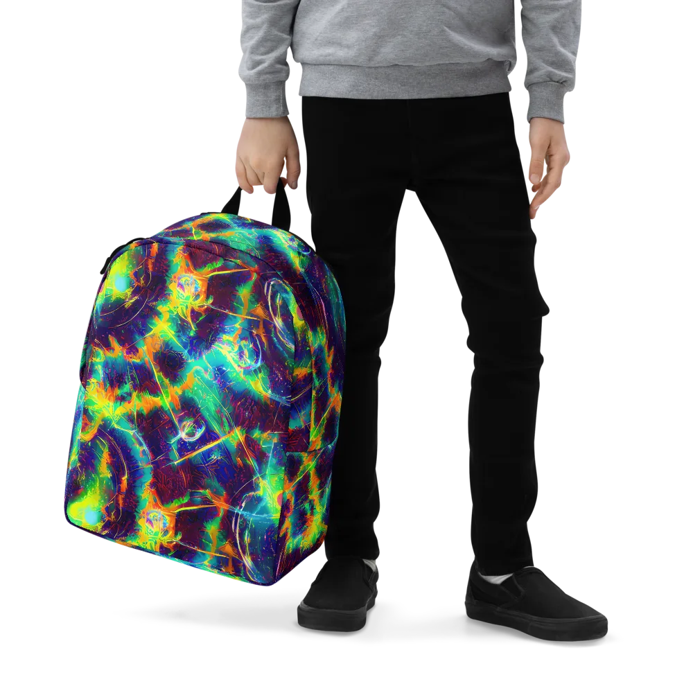 The Neon Paradox on Minimalist Backpack — Zoomed-in