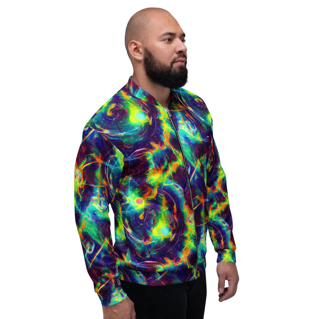 The Neon Paradox on Bomber Jacket — Right