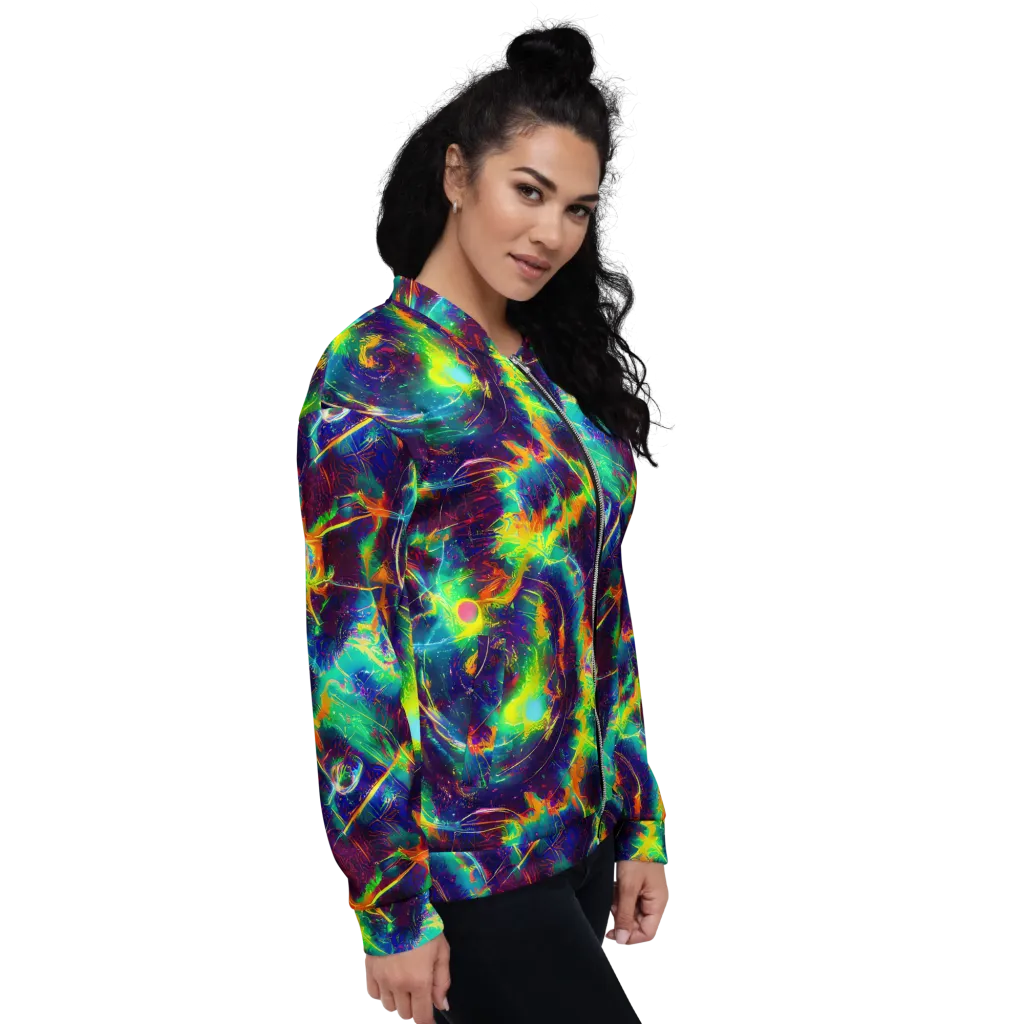 The Neon Paradox on Bomber Jacket — Right