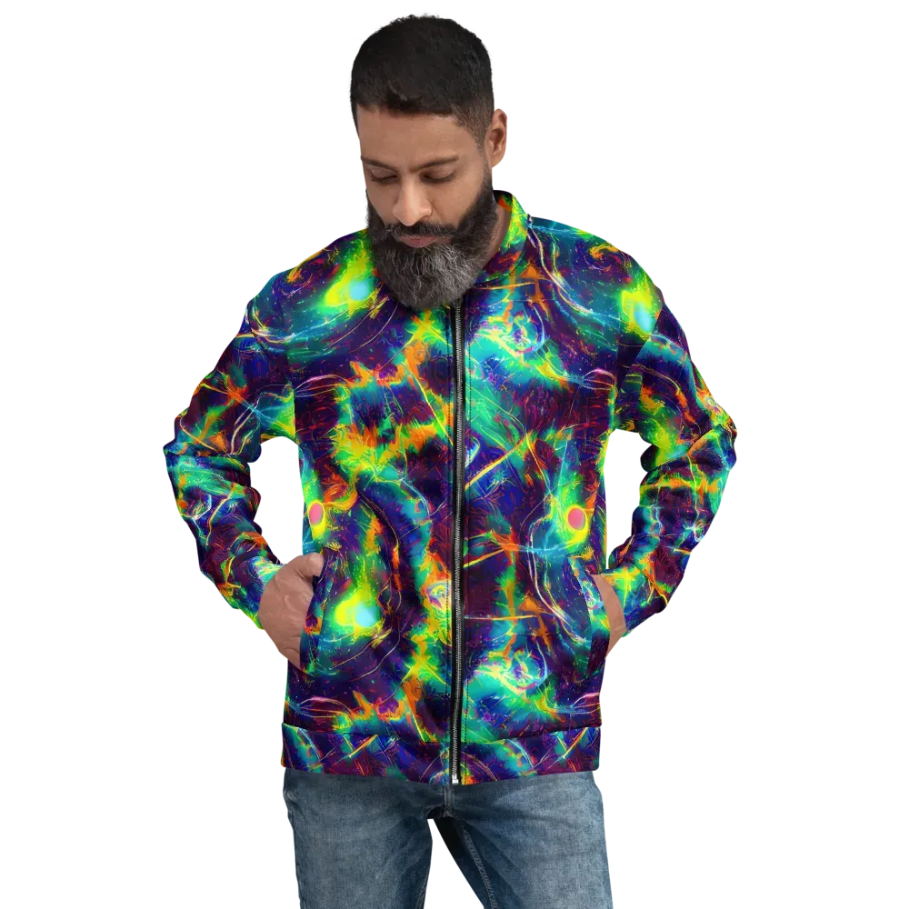 The Neon Paradox on Bomber Jacket — Front