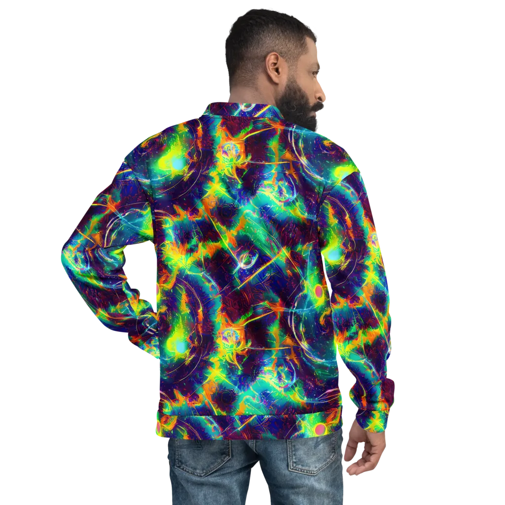 The Neon Paradox on Bomber Jacket — Back