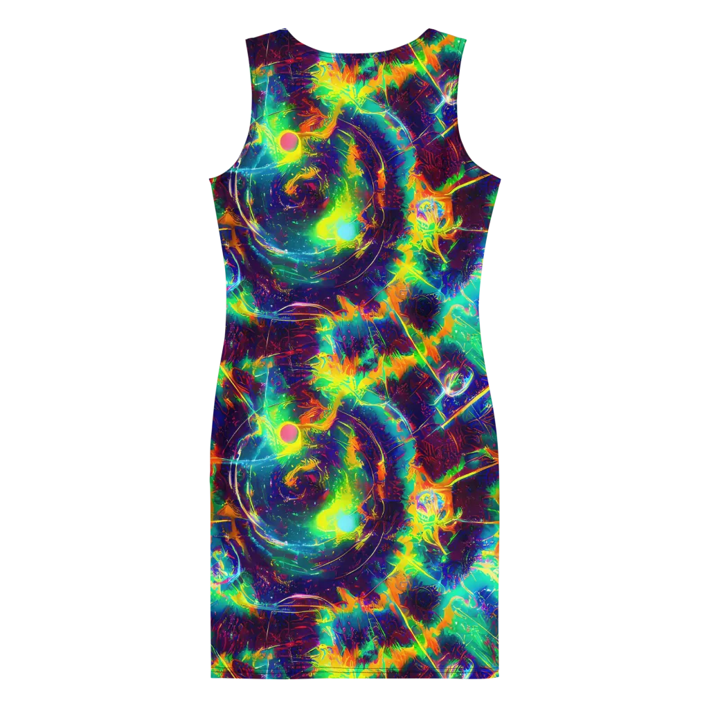 The Neon Paradox on Bodycon Dress — Back