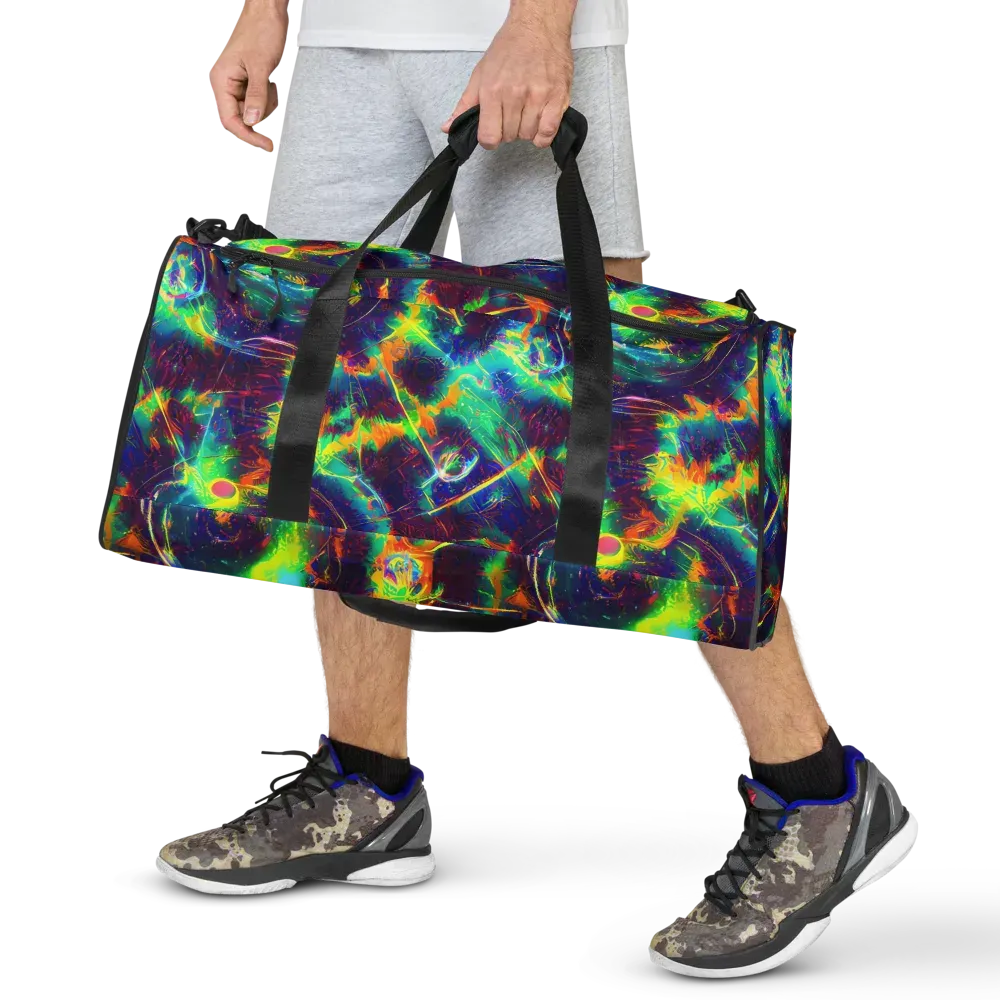 The Neon Paradox on Duffle Bag — Front