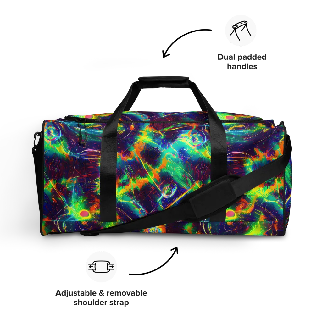 The Neon Paradox on Duffle Bag — Front
