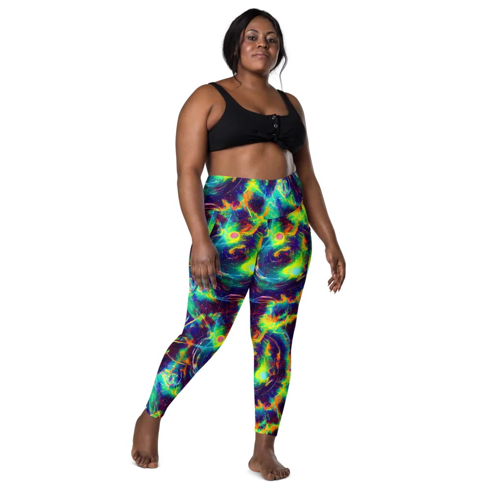 The Neon Paradox on Leggings with Pockets — Front