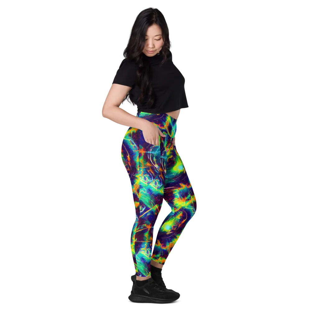The Neon Paradox on Leggings with Pockets — Right