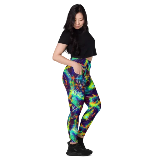 The Neon Paradox on a Leggings with Pockets