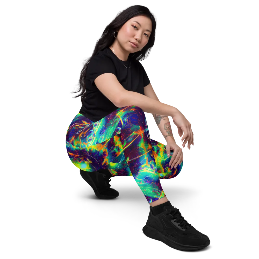 The Neon Paradox on Leggings with Pockets — Right Front