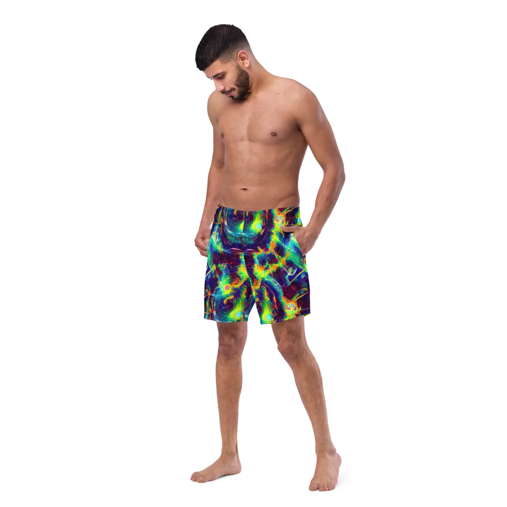 The Neon Paradox on Swim Trunks — Left Front