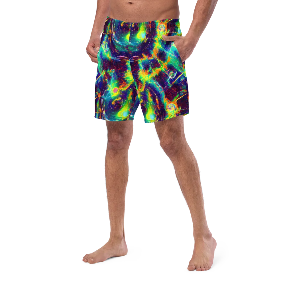 The Neon Paradox on Swim Trunks — Left Front