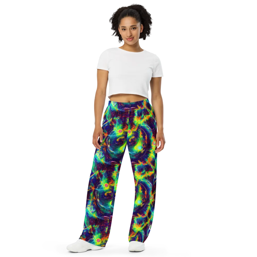 The Neon Paradox on Wide-Leg Pants — Front