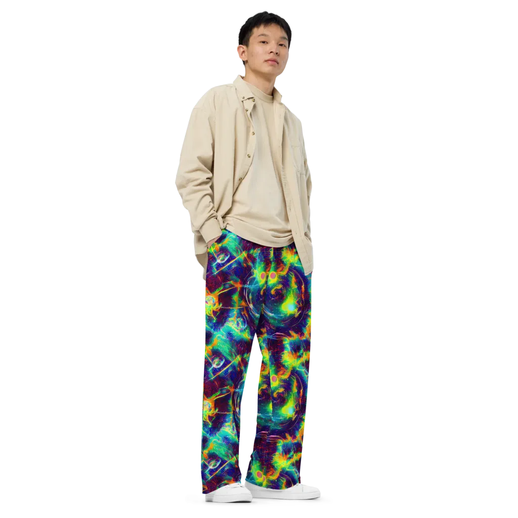 The Neon Paradox on Wide-Leg Pants — Right Front