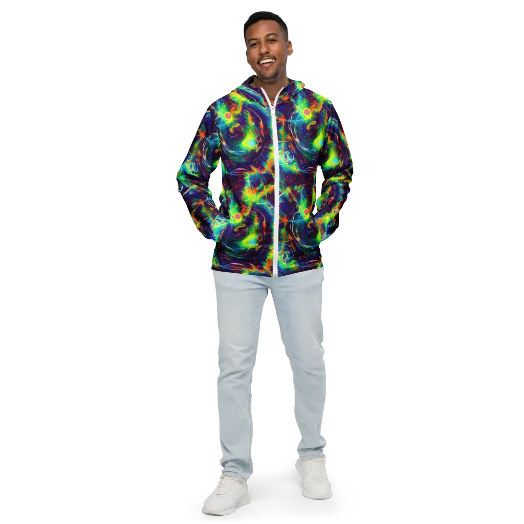 The Neon Paradox on Men's Windbreaker — Front