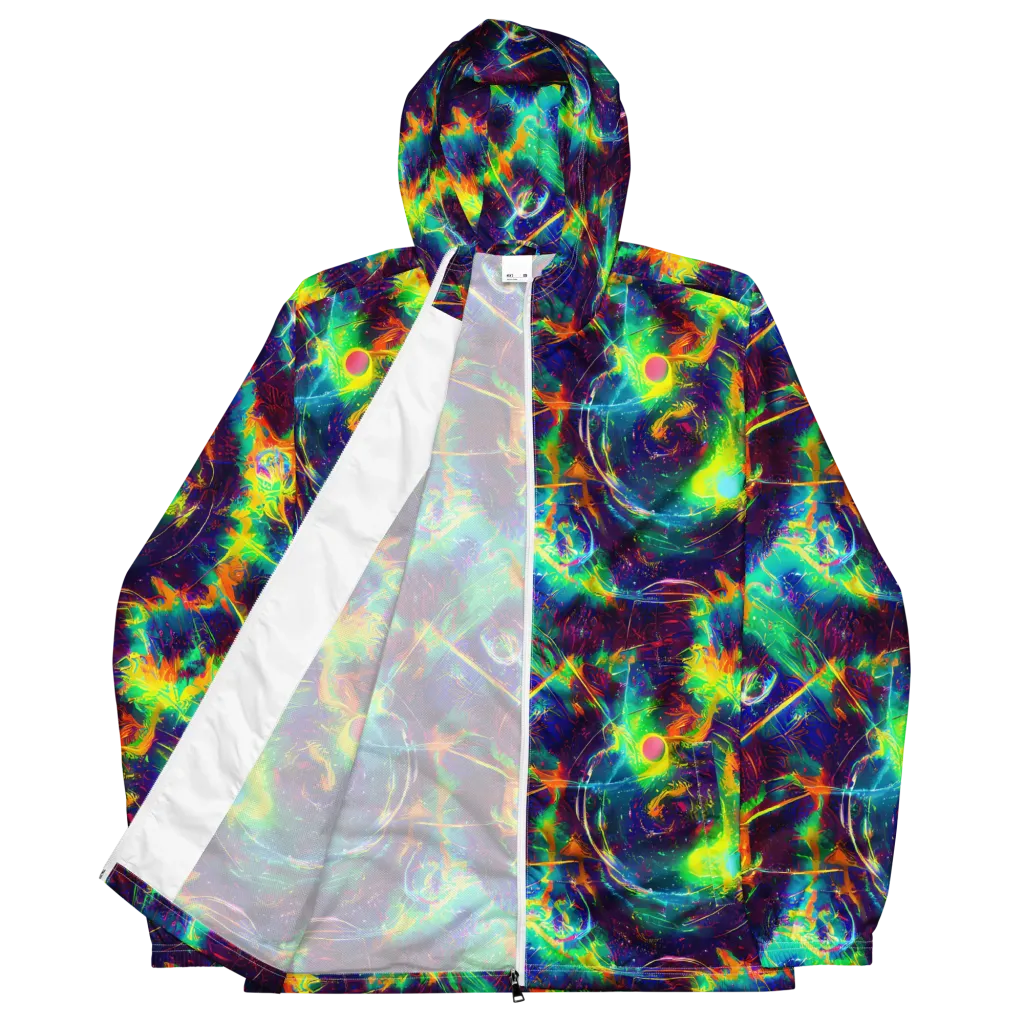 The Neon Paradox on Men's Windbreaker — Front