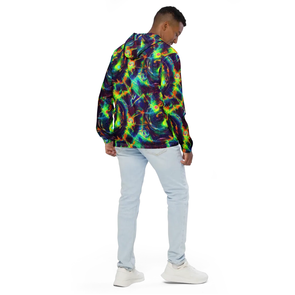 The Neon Paradox on Men's Windbreaker — Back