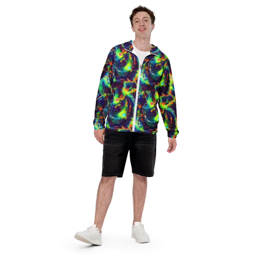 The Neon Paradox on Men's Windbreaker — Front