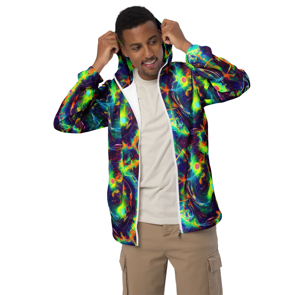 The Neon Paradox on Men's Windbreaker — Front