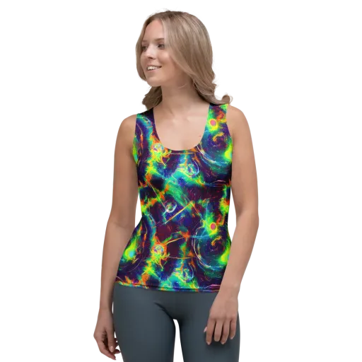 The Neon Paradox on a Women's Tank Top