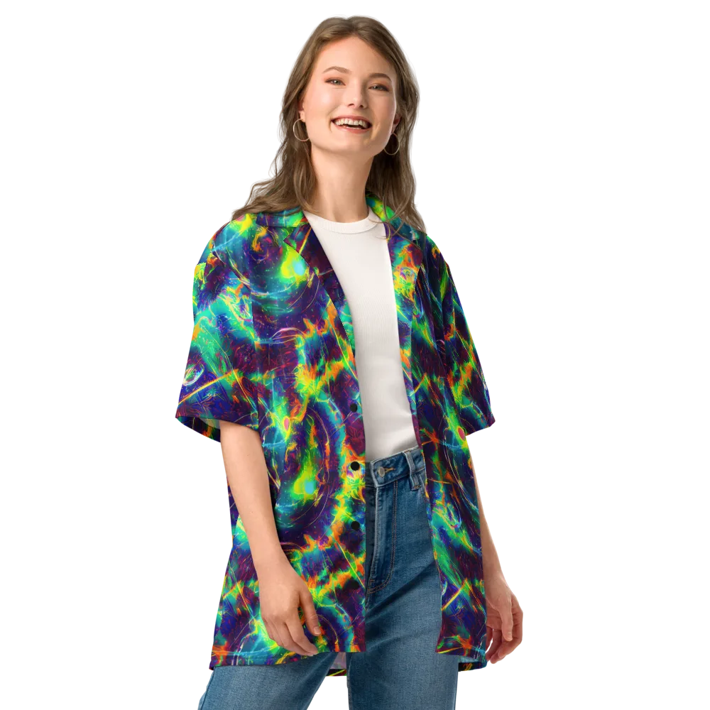 The Neon Paradox on Button Shirt — Front