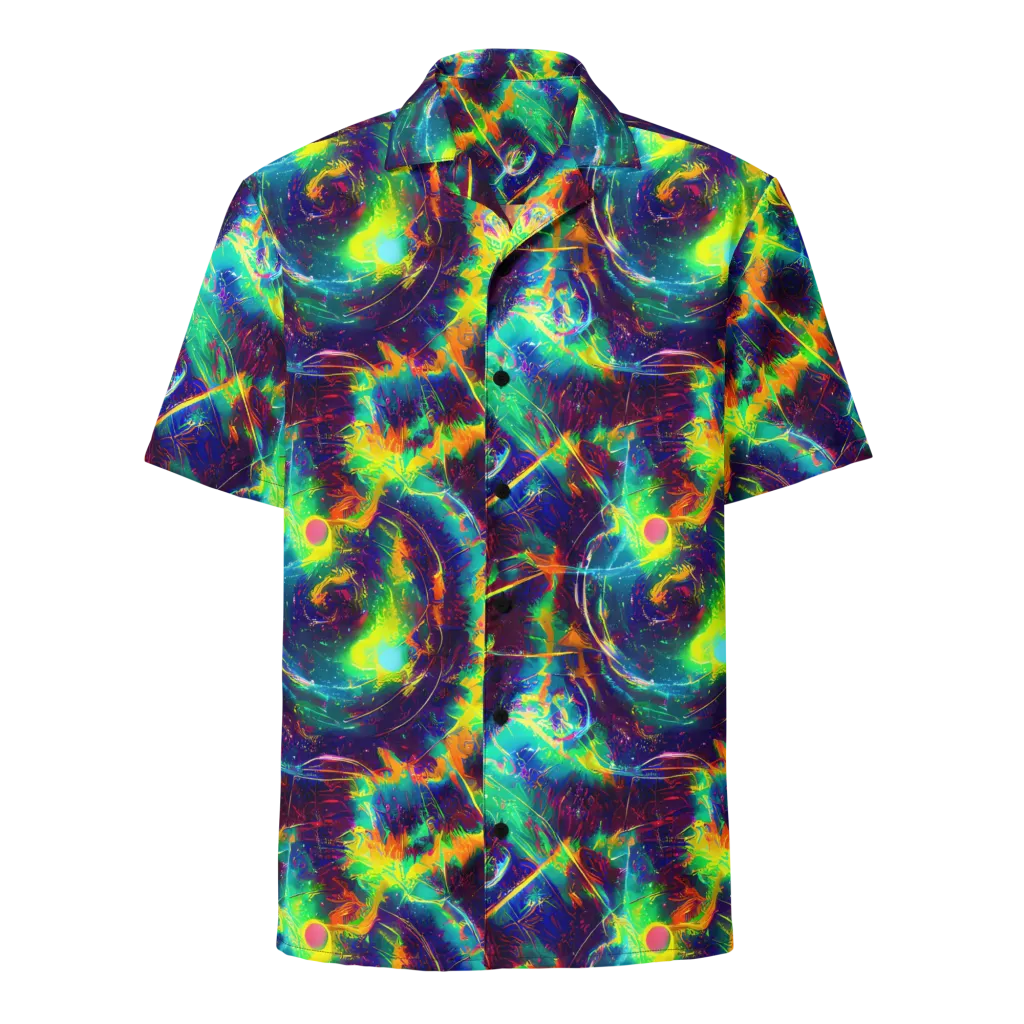 The Neon Paradox on Button Shirt — Front