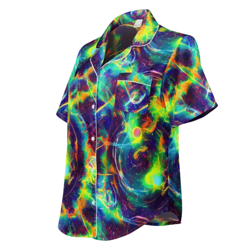 The Neon Paradox on a Women's Short Sleeve Pajama Top