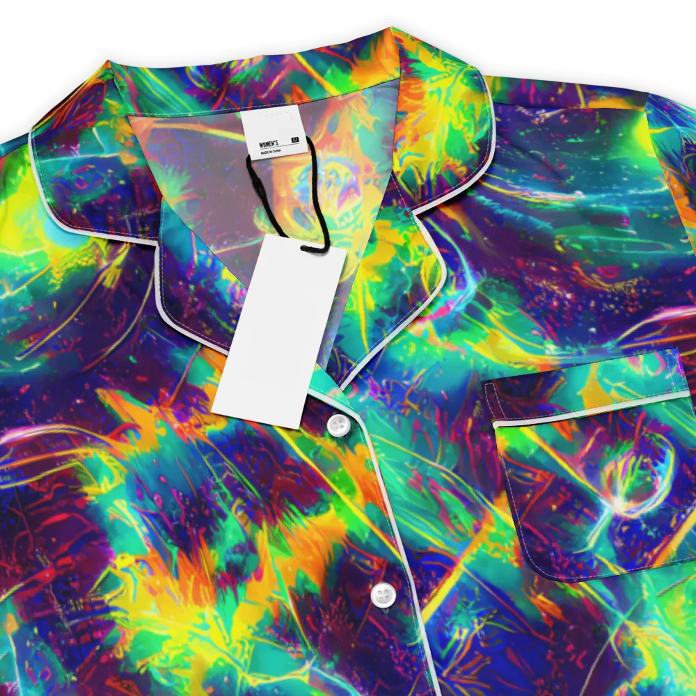 The Neon Paradox on Women's Short Sleeve Pajama Top — Product details