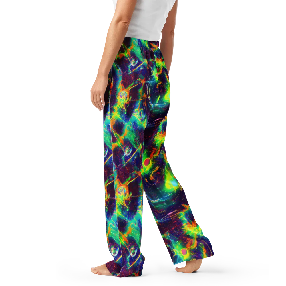 The Neon Paradox on Women's Pajama Pants — Left