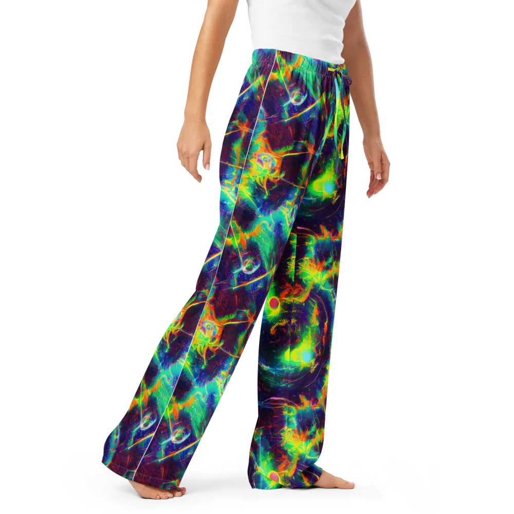 The Neon Paradox on Women's Pajama Pants — Right Front